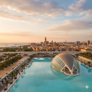 Ciudad de las Artes y las Ciencias en Valencia, cerca de los centros donde se imparten cursos STCW
